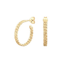 Elli Women's Hoop Earrings, Sterling Silver