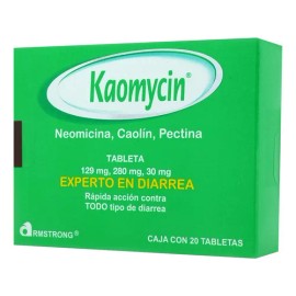 Kaomycin Tableta 129 Mg/30 Mg/280 Mg, 20 Tabletas