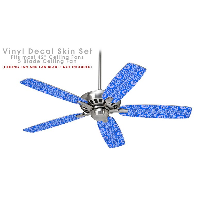 Gothic Punk Pattern Blue - Ceiling Fan Skin Kit fits