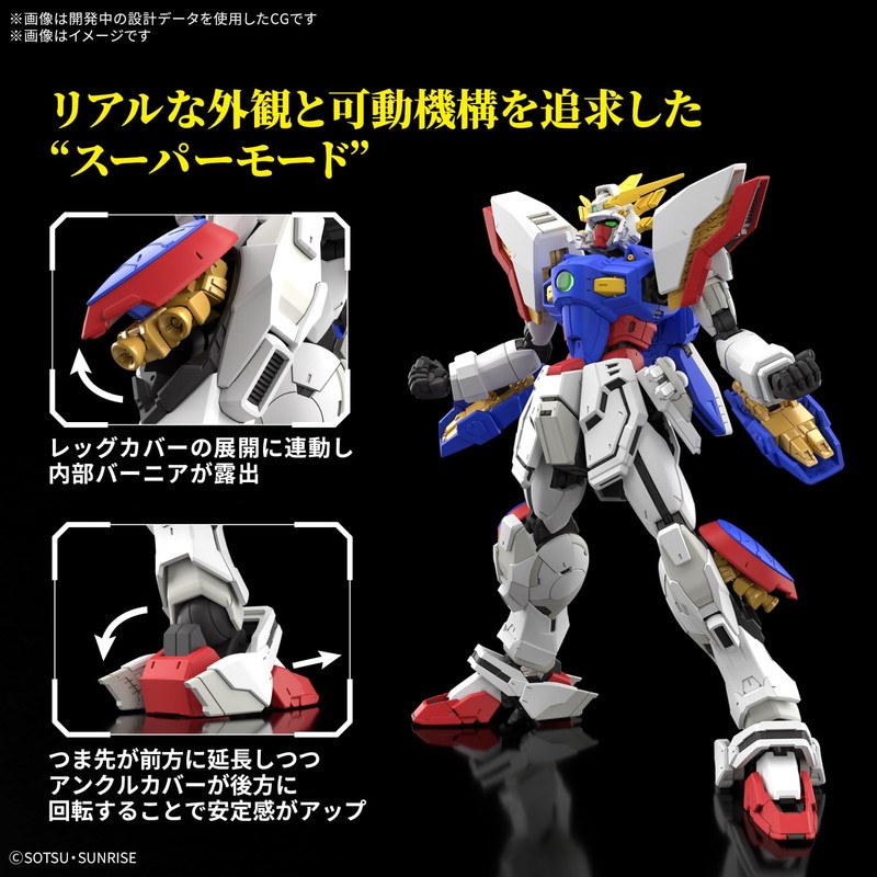 Bandai Spirits RG Mobile Fighting Gundam Shining Gundam, 1/144 Scale,