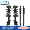 LEDKINGDOMUS 4Pcs Front & Rear Struts Shocks Absorbers Assembly for 2013 - 2019 Nissan Sentra