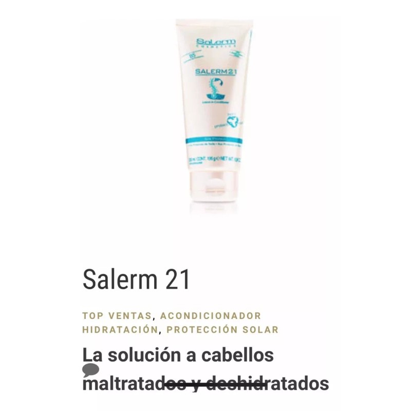 Salerm 21 Kit Cabellos Secos Maltratados Destruidos Mini