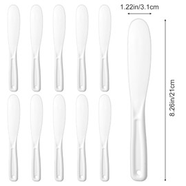 Qianyu 10 Pcs Plastic Cosmetic Spatula Reusable Makeup Spatula Mask Mixing Spoon Scoops Beauty Spa Makeup Tools Face Mask Applicator for DIY Cream Lotions Moisturizers Mixing Sampling