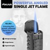 XIKAR Tactical Single-Jet Lighter, Gunmetal - Powerful Flame, Rugged Design