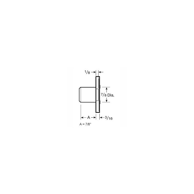 Corbin Cabinet Lock (CCL) 02067-US4-KD Deadbolt Drawer Lock, 7/8" Cylinder