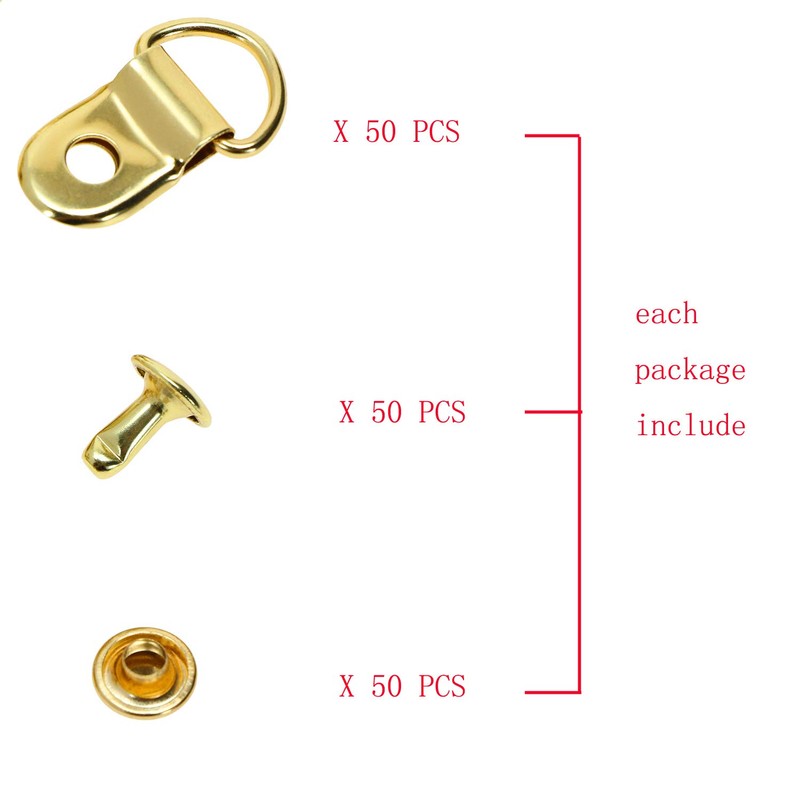 ONLYKXY 50 Pieces Shoe Boot Lace Hooks Buckle Rivets Loop