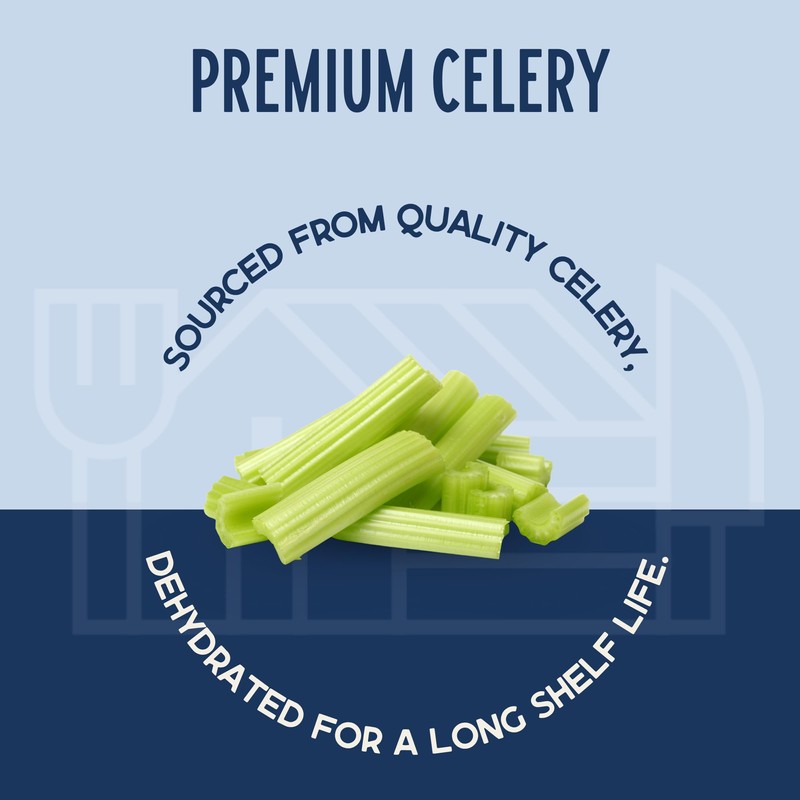 Harmony House Dehydrated Celery, Crosscut – Dried Vegetables For Cooking,