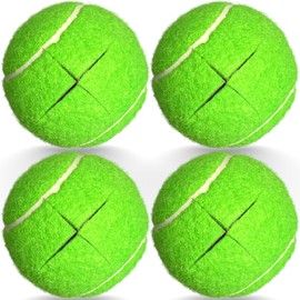 HiBallBall 4 Pack Precut Tennis Balls for Walkers, Tennis Balls for Chairs, Heavy Duty Long Lasting Walker Accessories, Ski Glides & Pads (Light Green)