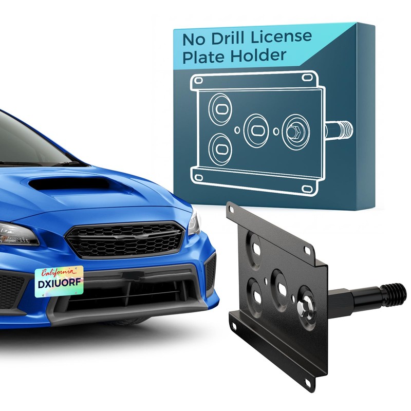 Front Bumper Tow Hook License Plate Mount Bracket Holder No