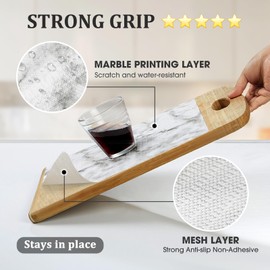 Viseeko Shelf and Drawer Liner for Kitchen Cabinet, 12 in x 10 ft Non-Adhesive Cabinet Liners for Shelves, Strong Grip Shelf Paper Non-Slip Waterproof Easy to Cut for Dresser Cupboard, Marble
