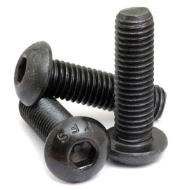 MonsterBolts - #6-40 x 3/8" Button Head Socket Cap Screws, ASME B18.3, Alloy Steel, Black Oxide, 100 Pack
