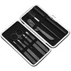 9 Pcs Professional Tweezer Set Eyebrow Removal Portable Clip Stainless