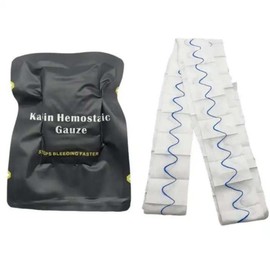 First Aid Advanced Quick Clotting Combat Gauze - Flexible Hemostatic Gauze - Stop The Bleed kit Faster Wound Packing Gauze with Quick Clotting Medical Gauze - Survival Kit Supplies - 3" x 12.5'