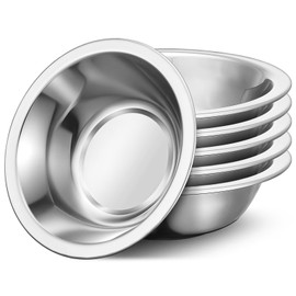 Offiper 304(18/8) Stainless Steel Mixing Bowls for Kitchen, 6 Pack 6.3" 13.67 fl.oz Metal Mixing Bowls Set Stackable for Baking Serving Cooking Food Prep Storage Dishwasher Safe Lightweight