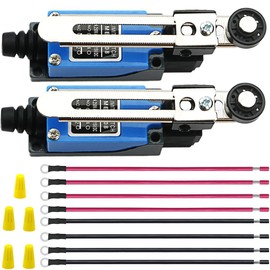 MKBKLLJY ME-8108 Momentary Limit Switch Adjustable Roller Lever Arm Travel Switch 5A 250V AC/0.4A 115V DC Self-Reset 1NC 1NO for CNC Mill Laser Plasma Router 8PCS Terminal Wires 5PCS Terminal Cap
