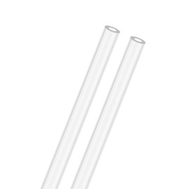 M METERXITY 2-Pack Clear Rigid Acrylic Pipe, 1.5mm[0.06"] ID x 3mm[0.12"] OD Plastic Round Tube for Water Cooling System/Lamps/Fountains/Aquariums/Display Stand, Acrylic Tubing [305mm/12IN]