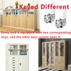 Necygoo Cabinet Locks 8 Packs Drawers Keyed Different Cam Lock