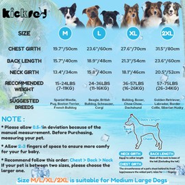 Kickred 2 Pack Dog Shirts, Quick Dry Lightweight Dog T-Shirts Sleeveless Vest, Breathable Pet Clothes Tank Top for Large Medium Small Dogs Boy Girl (Mint Blue+Orange Yellow, XL)