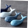 Mikinona 2pcs Unique Chopstick Pillow Ceramic Whale Shape Chopsticks Rest