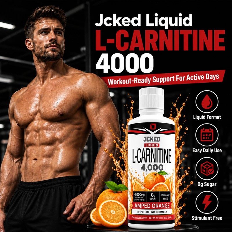L-Carnitine 4000 Amped Orange, L-Carnitine Vitamin Supplements 473ML 16 FL