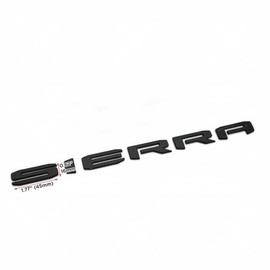 1pc 2019-2025 Small Tailgate Sierra Emblem Rear Liftgate Letter Nameplate Badge 3D Compatible with Sierra 1500 2500HD 3500HD At4 23400374 (Gloss Black)