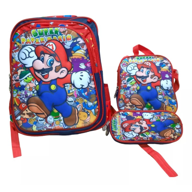 Misorel Kit Lonchera, Mochila Y Lapicera Para Niños Con Luz