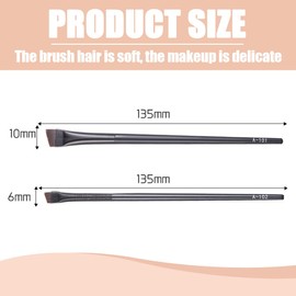 2 Pieces Angled Eyeliner Brush Eyeliner Brush for Flat Eyeliner Pro Precision Eye Liner Makeup Brush
