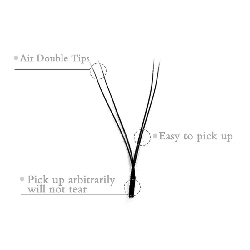 EMEDA Y Eyelash Extensions, D Curl, 07 mm, Prefabricated Volume,