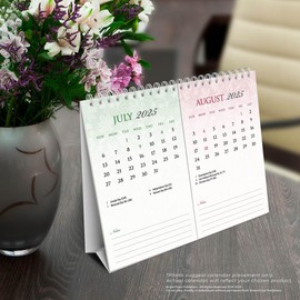 Tuscan Delight | 2025 7.5 x 6 Inch Monthly Double-View Easel Desk Calendar | BrownTrout | Art Design Pattern