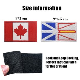 2 PCS Canada/Newfoundland and Labrador Morale Tactics Embroidered Patches for Caps, Backpacks, Vests, Military Uniforms, Collection and Display