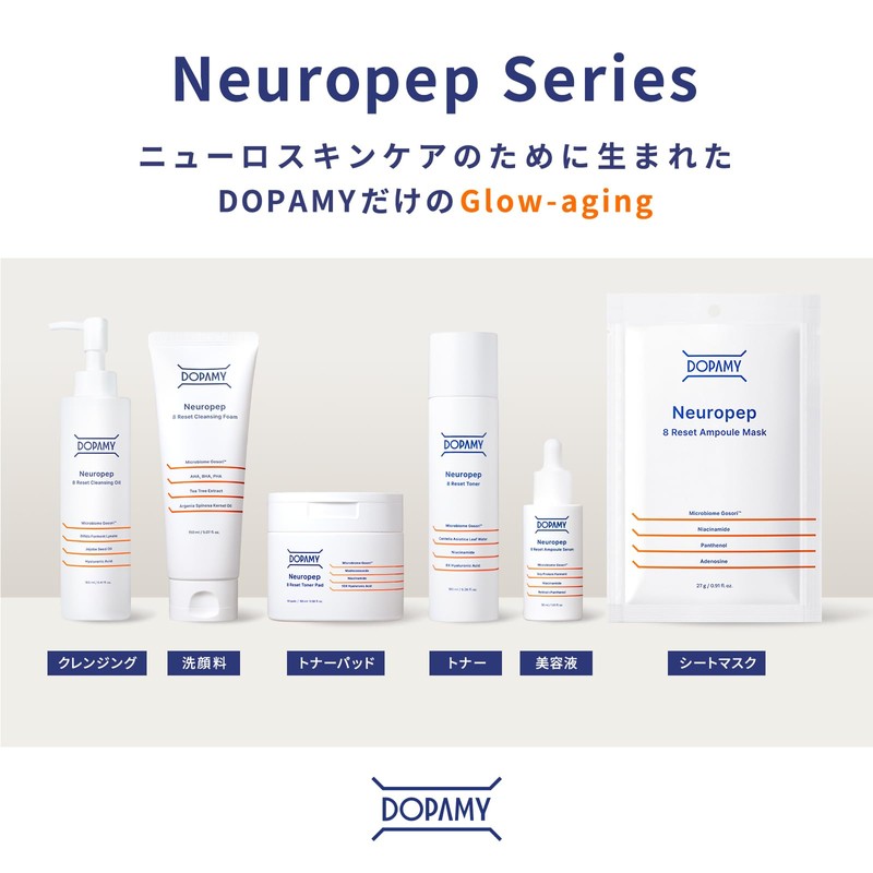 DOPAMY Nuropep 8R Cleansing Foam Toner Set for Face Wash,