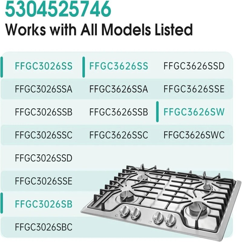 For Frigidaire 5-Pack 5304525746 Replacement Cooktop Burner Control Stove Knobs