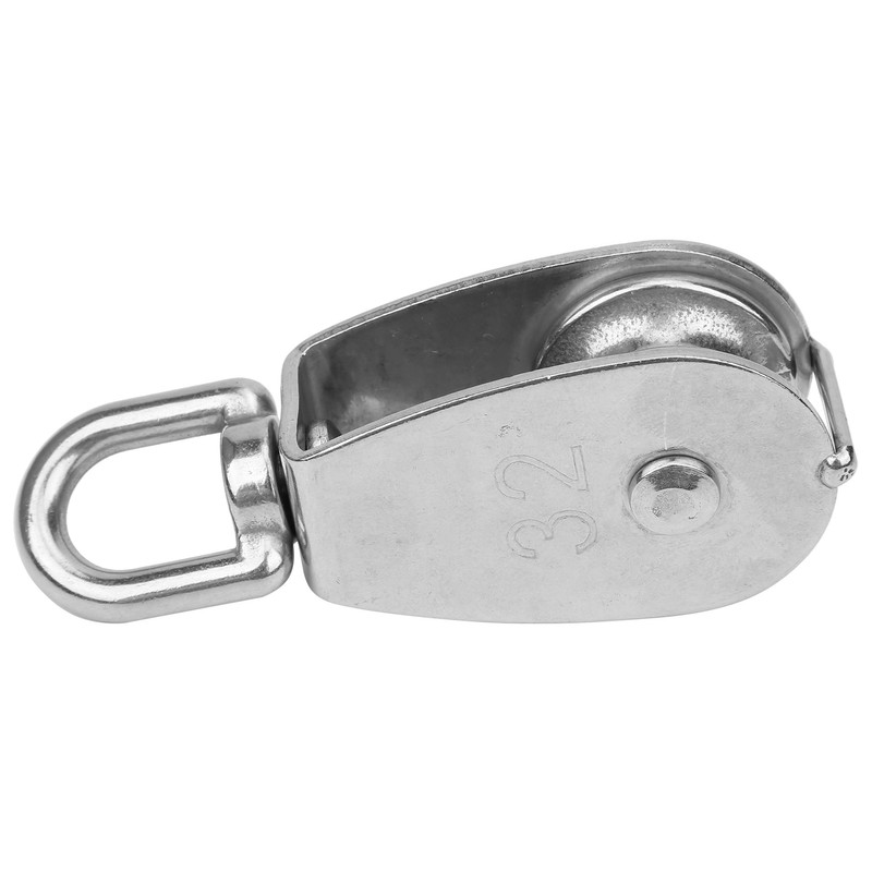 304 Stainless Steel 32mm Pulley with Lock Screw Climbing Carabiner