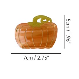 Pumpkin Hair Clips,Cellulose Acetate Hair Clips,Small Claw Clips for Girl,Hair Accessories,Orange