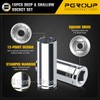 pgroup 1/4" Drive Socket Set, 16PCS 12-Point Deep and Shallow
