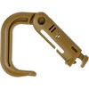 6 Pcs D Shape Plastic Carabiner Hook Brown Molle Carabiner