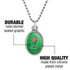 Marshall Primary Logo Antiqued Oval Charm Pendant with Chain