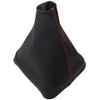 AERZETIX: Gear Stick Gaiter Faux Leather Black with Red Stitching