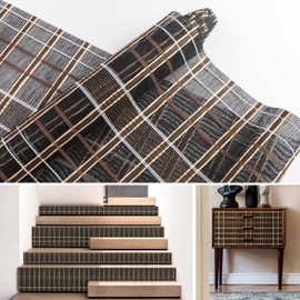 GoDear Design Textured Wallpaper, Grasscloth Wall Paper, Faux Bamboo Décor Fabric, 23" W x 96" L, Non-Pasted Paper