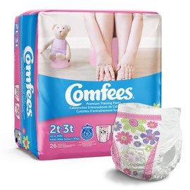 Comfees Training Diaper Pants for Girls, JB S2 6/26, 26 Count
