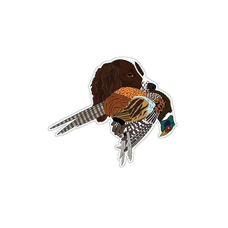 English Springer Spaniel with Pheasant Sticker Decal