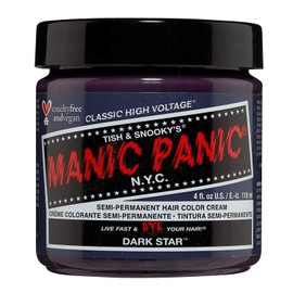 MANIC PANIC Classic Dark Star Semi Permanent Hair Color - Deep Grey Hair Dye for Women & Men That Lasts 4-6 Weeks - Vegan, Ammonia & Cruelty-Free - Create & Mix Custom Shades (4oz)