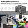 YFaith Plate Holder Motorhome, Felt Plate Holder Camping, 8 Compartments