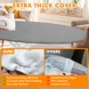 Ironing Board Cover and Pad, 18x49 Extra Wide Thick Iron