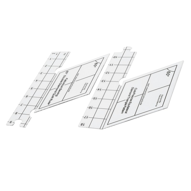 18inch Double Strip Quilting Ruler 60 Degree Diamond Quilt Ruler