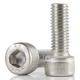Joamang M6-1.0 x 20mmSocket Head Cap Screws Bolts, 304 Stainless Steel (A2-70), Metric Allen Socket Drive, Bright Finish, Fully Threaded, Quantity 25