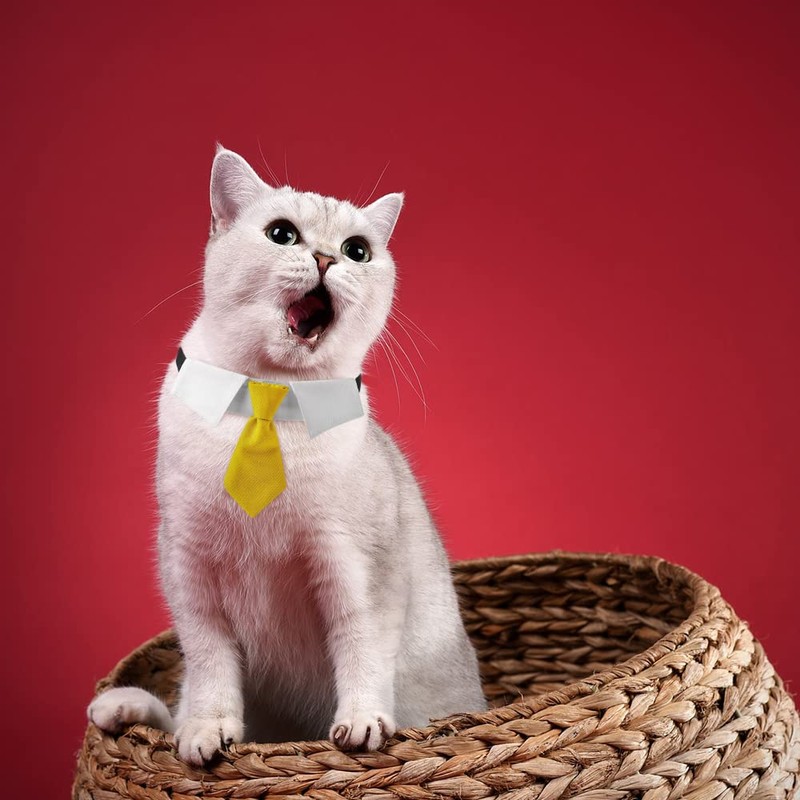 Dog Collar, Soft Polyester Dog Bow Tie with Metal Buckle