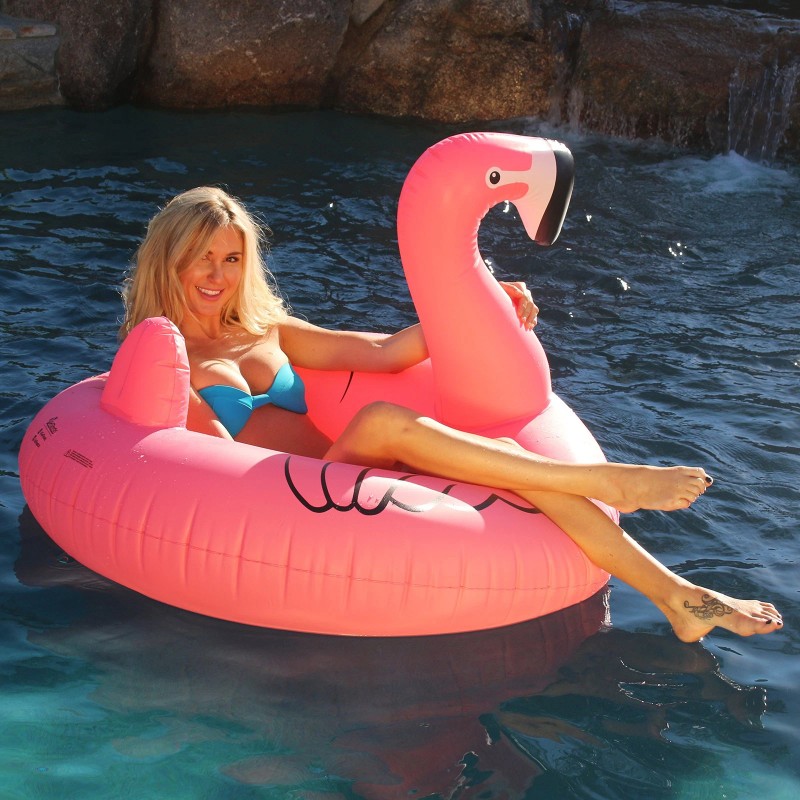 GoFloats Flamingo Pool Float Party Tube, Float In Style (for
