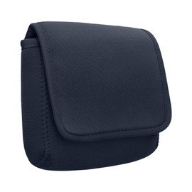 kwmobile Cable Organiser Bag - Soft Protective Neoprene Tech Pouch - 16 x 12 cm - Cable Travel Organiser Storage with 2 Interior Mesh Pockets - Dark Blue