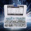 135pcs Carbon Steel Four Claw Nut Assortment Kit for Furniture